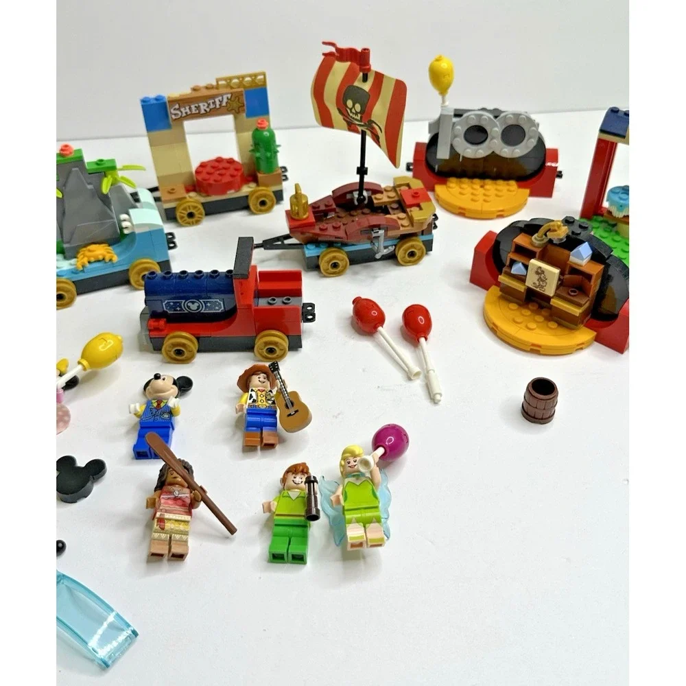 Legos Mickey Minnie Mouse Tinkerbell Peter Pan Woody Moana Train Set 43212